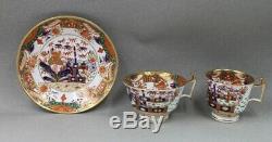 Antique Spode 967 Porcelain Imari Japan Pattern Trio Cup & Saucer (A)