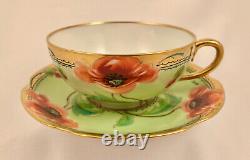 Antique Stouffer Tea Cup & Saucer Set, Art Nouveau