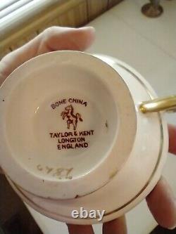 Antique Taylor And Kent Tea Cup And Saucer Longton England #6484