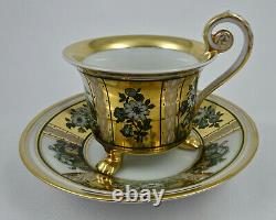 Antique Thomas Bavaria Demitasse or Mocha Cup & Saucer, Footed