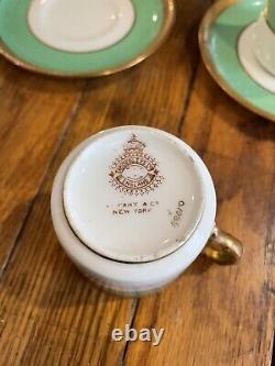 Antique Tiffany & Co Cups & Saucers SET by Adderleys England Espresso Size