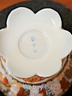 Antique Vintage Japanese Decorative Small Cup Saucer Set of 1 A Thousand Faces