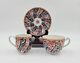 Antique Worcester 18c Queen Charlotte Pattern Trio Coffee Cup, Teacup, Saucer