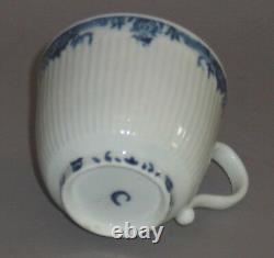 Antique Worcester Trembleuse cup and saucer, First Period Dr. Wall 1760 Georgian