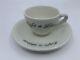 Apilco France Porcelain Cafe De Flore Espresso Cup & Saucer