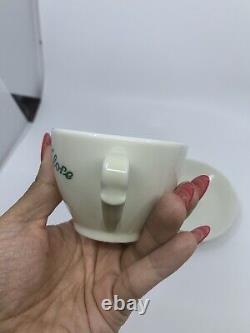 Apilco France Porcelain Cafe De Flore Espresso Cup & Saucer