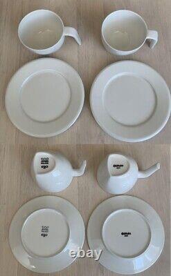 Arabia + Iittala Ego Coffee Cup & Saucer 1set each Porcelain WHT Made in Finland
