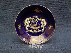 Arras Porcelain Cup & Saucer Blue Enamel And Gilded Decoration
