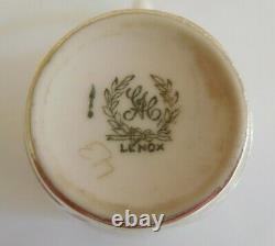 Art Nouveau American Lenox China Silver Overlay Demitasse Coffee Cup And Saucer
