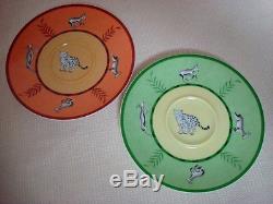 Authentic HERMES Africa Porcelain 2 Set Cup and Saucer