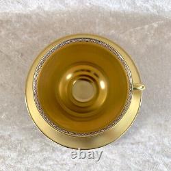 Authentic HERMES Tea Cup Saucer Cheval d'Orient Horse Gold Paint Porcelain withBox
