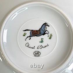 Authentic HERMES Tea Cup Saucer Cheval d'Orient Horse Tableware Porcelain wCase2