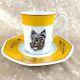 Authentic Hermes Tea Cup & Saucer Scottish Terrier Porcelain Tableware