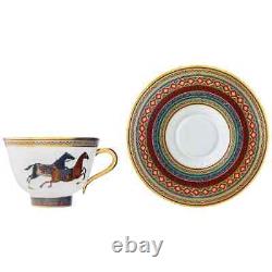 Authentic LUXURY HERMES PORCELAIN Tea Cup & Saucer No. 1 CHEVAL d'ORIENT PRISTINE