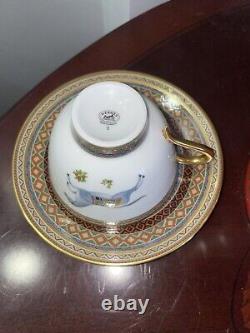 Authentic LUXURY HERMES PORCELAIN Tea Cup & Saucer No. 1 CHEVAL d'ORIENT PRISTINE