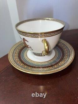 Authentic LUXURY HERMES PORCELAIN Tea Cup & Saucer No. 1 CHEVAL d'ORIENT PRISTINE