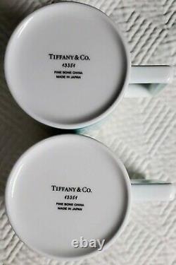 Authentic TIFFANY & Co. 2 Piece MUG & TEA SET NIB Bone China 12 oz CUPS & TIN