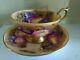 Aynsley Orchard Gold Cup And Saucer Signed N Brunt