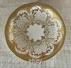 Bailey Banks And Biddle Cauldon England Raised Gold Gilding Tea Cup & Saucer