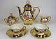 Bavaria Tea For Two Set Porcelain Cup Saucer Teapot Gold Gilt Fragonard Couple