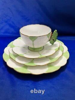 Beautiful Aynsley Green Butterfly Harlequin Quartet (Cup/Saucer/Plate) B1322