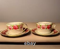 Bernardaud Limoges Ancienne Manufacture-RARE-Rose De Paris- Pair Of Cup & Saucer