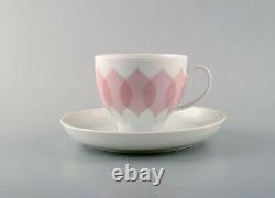 Bjørn Wiinblad for Rosenthal. Pink Lotus porcelain coffee service for 12 p