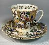 Black Coffee Cup & Saucer Fairytale A. Vorobyevsky Old Russian Architecture