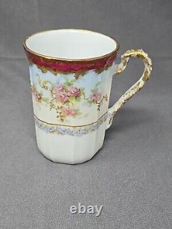 Blakeman & Henderson Chocolate Cup & Saucer Porcelain Coiffe Blank C. 1900