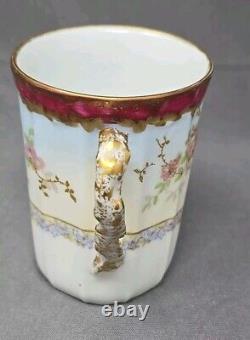 Blakeman & Henderson Chocolate Cup & Saucer Porcelain Coiffe Blank C. 1900