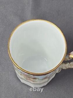 Blakeman & Henderson Chocolate Cup & Saucer Porcelain Coiffe Blank C. 1900