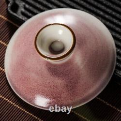 Boutique gaiwan handmade craft porcelain tureen Chaishao fox pattern cup saucer