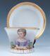 C. 1832 Royal Vienna Cup & Saucer With Young Girl Portrait Wien Porcelain Imperial