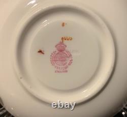 C. 1912 Mintons Pink Cockatrice 2 Demitasse Cup & Saucer Sets #9646 Globe Mark