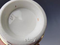 C1800 Antique English Derby Luster Lustre Gilt Porcelain Cup Saucer Trio