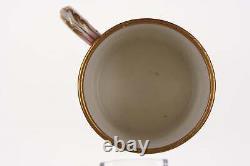 C1880 French Sevres Style Hand Painted Porcelain cup and saucer