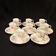 Cfh/gdm Haviland 8 Demitasse Cups & Saucers Pink Floral Withgold 1891-1900 Limoges