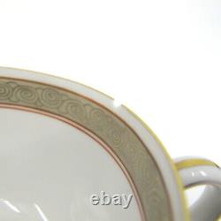 CUBASH by HEREND Porcelain Tea Cup & Saucer Chinoiserie SOLD AS IS w FLAWS 2724