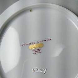 Cartier Limoges Panthère Panther Tea Cup & Saucer Porcelain White Gold Tableware