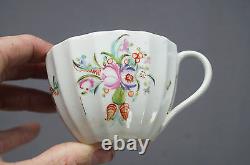 Caughley Coalport Hand Painted Floral Porcelain Tea Cup & Saucer Circa 1799