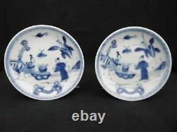 Chinese porcelain saucers, kangxi period