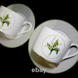 Christian Dior Cup & Saucer Millila Foret Lily of the valley pattern 2 sets