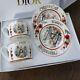 Christian Dior Porcelain Dishes/ Saucer With Cup And Spoons