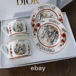 Christian Dior porcelain dishes/ saucer with cup and spoons