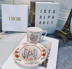 Christian Dior porcelain dishes/ saucer with cup and spoons