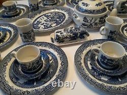Churchill England Butter Dish, Casserole Dish Tea Cups & Saucers Platter 37 Pc
