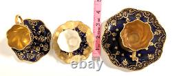 Coalport England Collectible Cups Saucers Cobalt Blue Gold Porcelain Lot