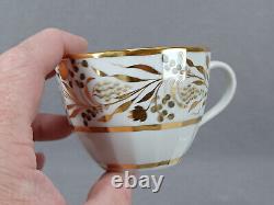 Coalport Hand Painted Hops Gold Vine Hamilton Flute Tea Cup & Saucer 1800-1805 B