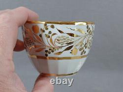 Coalport Hand Painted Hops Gold Vine Hamilton Flute Tea Cup & Saucer 1800-1805 B