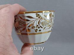 Coalport Hand Painted Hops Gold Vine Hamilton Flute Tea Cup & Saucer 1800-1805 B